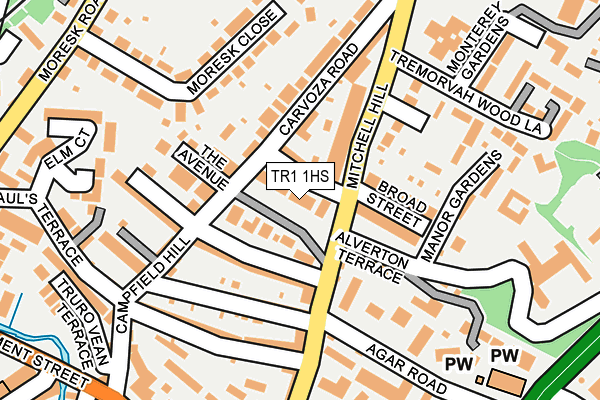 TR1 1HS map - OS OpenMap – Local (Ordnance Survey)