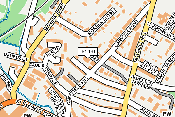 TR1 1HT map - OS OpenMap – Local (Ordnance Survey)