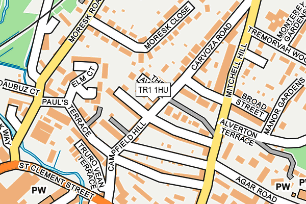 TR1 1HU map - OS OpenMap – Local (Ordnance Survey)