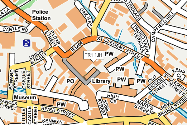 TR1 1JH map - OS OpenMap – Local (Ordnance Survey)