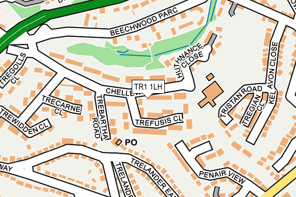TR1 1LH map - OS OpenMap – Local (Ordnance Survey)