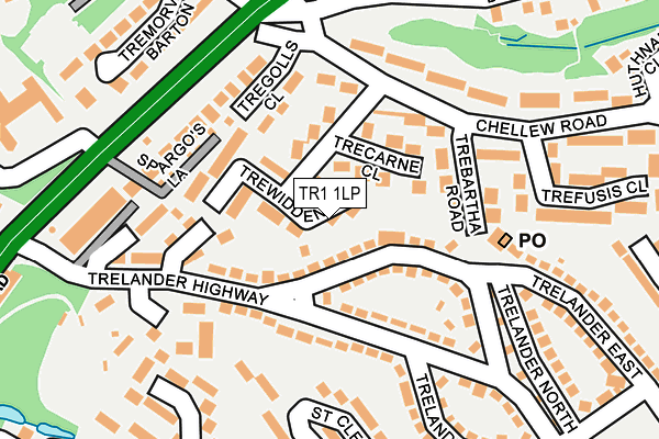 TR1 1LP map - OS OpenMap – Local (Ordnance Survey)