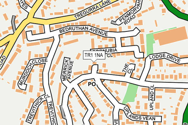 TR1 1NA map - OS OpenMap – Local (Ordnance Survey)