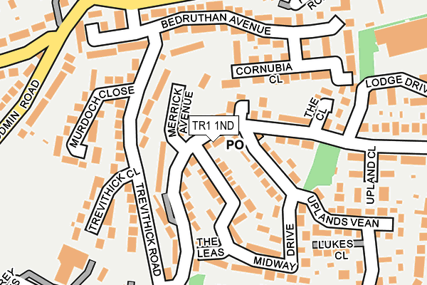 TR1 1ND map - OS OpenMap – Local (Ordnance Survey)