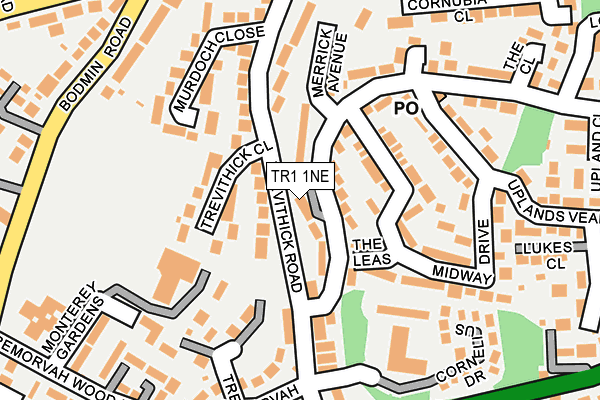 TR1 1NE map - OS OpenMap – Local (Ordnance Survey)