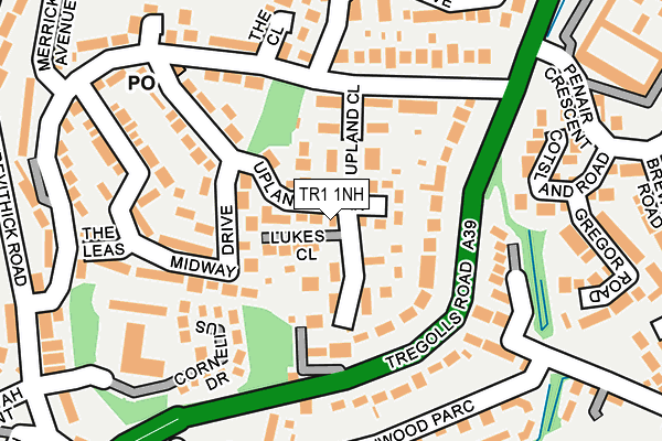 TR1 1NH map - OS OpenMap – Local (Ordnance Survey)