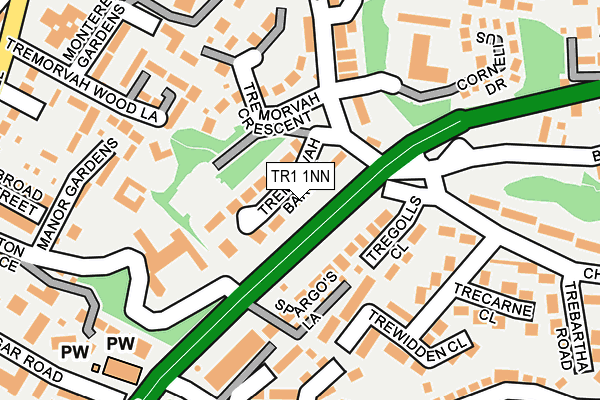 TR1 1NN map - OS OpenMap – Local (Ordnance Survey)