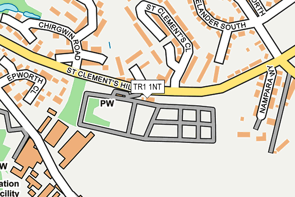 TR1 1NT map - OS OpenMap – Local (Ordnance Survey)