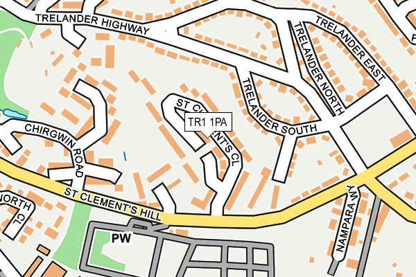 TR1 1PA map - OS OpenMap – Local (Ordnance Survey)