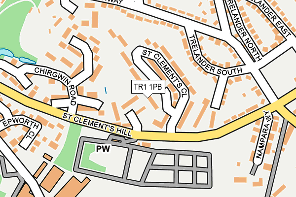 TR1 1PB map - OS OpenMap – Local (Ordnance Survey)