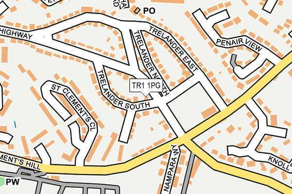 TR1 1PG map - OS OpenMap – Local (Ordnance Survey)