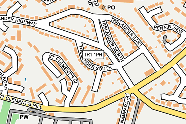 TR1 1PH map - OS OpenMap – Local (Ordnance Survey)