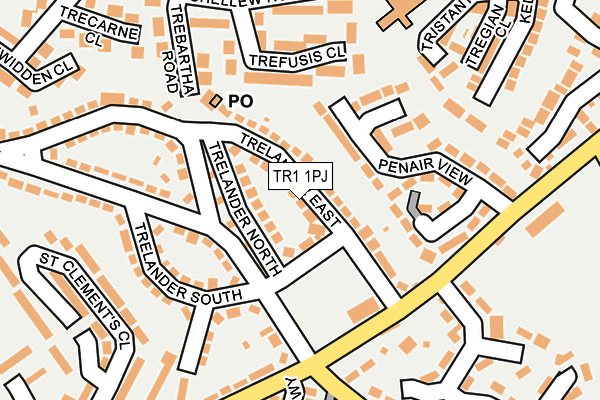 TR1 1PJ map - OS OpenMap – Local (Ordnance Survey)