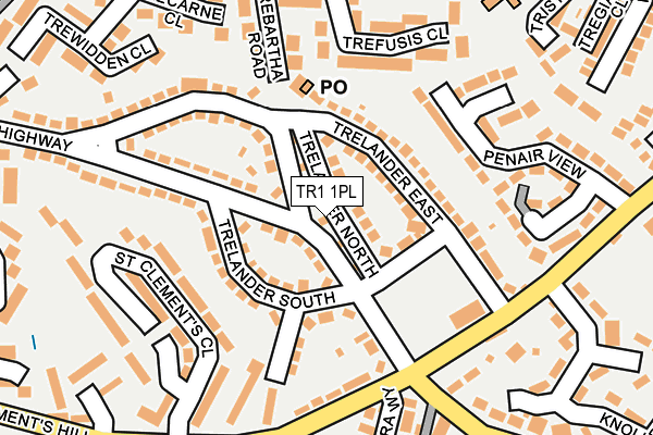 TR1 1PL map - OS OpenMap – Local (Ordnance Survey)