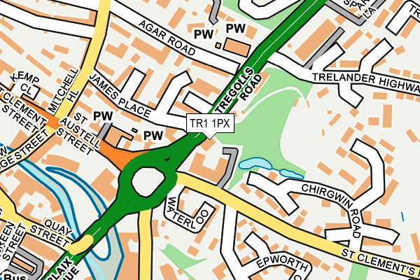 TR1 1PX map - OS OpenMap – Local (Ordnance Survey)