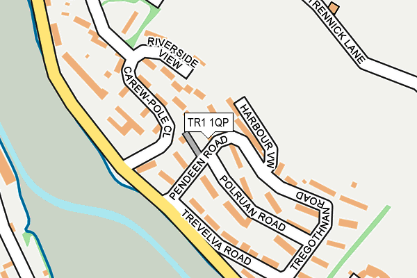 TR1 1QP map - OS OpenMap – Local (Ordnance Survey)