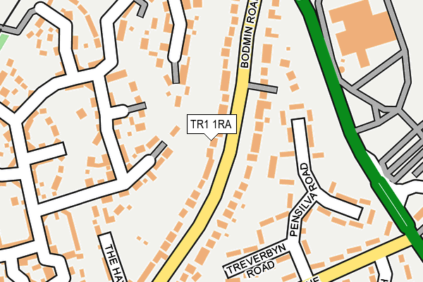 TR1 1RA map - OS OpenMap – Local (Ordnance Survey)