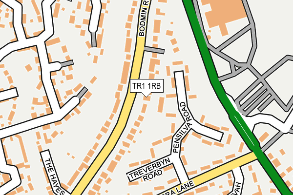 TR1 1RB map - OS OpenMap – Local (Ordnance Survey)