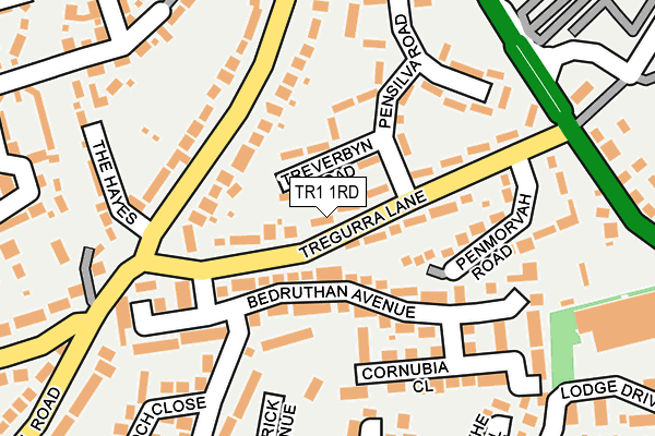 TR1 1RD map - OS OpenMap – Local (Ordnance Survey)