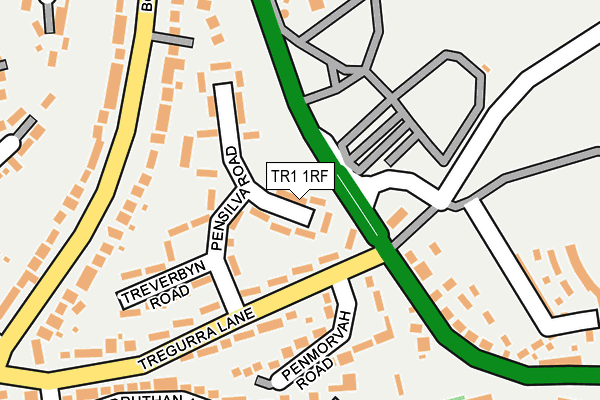 TR1 1RF map - OS OpenMap – Local (Ordnance Survey)