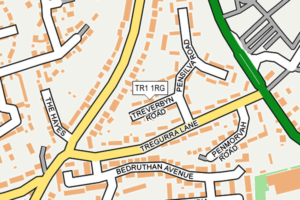 TR1 1RG map - OS OpenMap – Local (Ordnance Survey)