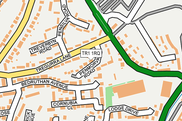 TR1 1RQ map - OS OpenMap – Local (Ordnance Survey)