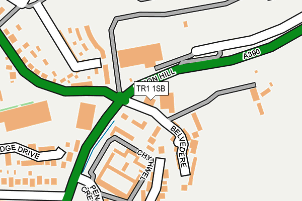 TR1 1SB map - OS OpenMap – Local (Ordnance Survey)