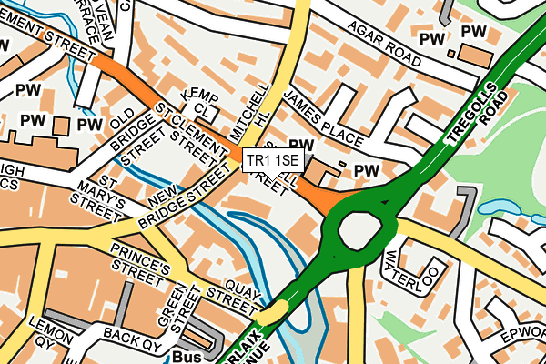 TR1 1SE map - OS OpenMap – Local (Ordnance Survey)