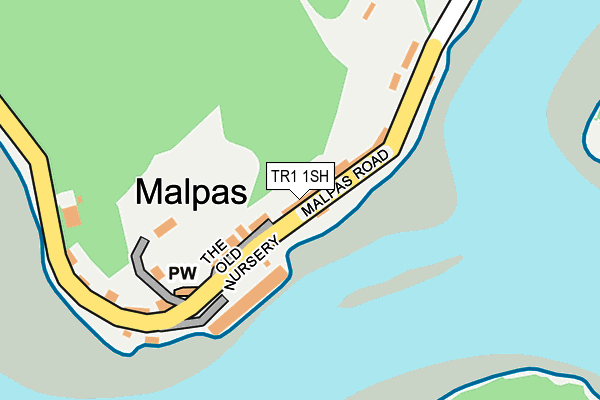 TR1 1SH map - OS OpenMap – Local (Ordnance Survey)