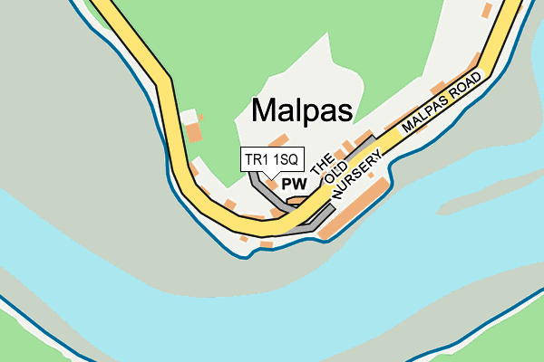 TR1 1SQ map - OS OpenMap – Local (Ordnance Survey)