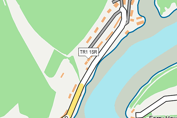 TR1 1SR map - OS OpenMap – Local (Ordnance Survey)