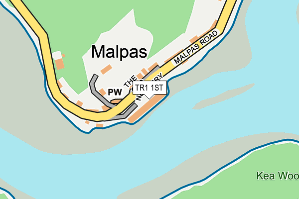 TR1 1ST map - OS OpenMap – Local (Ordnance Survey)