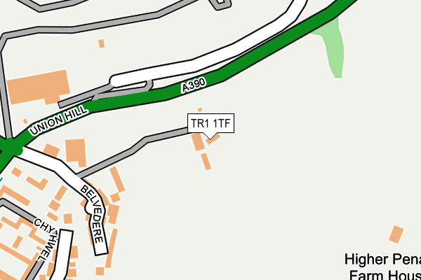 TR1 1TF map - OS OpenMap – Local (Ordnance Survey)