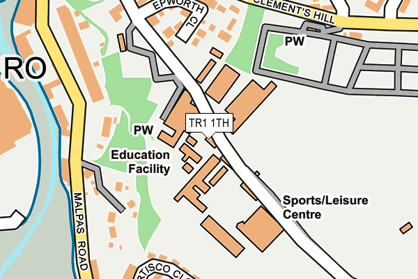 TR1 1TH map - OS OpenMap – Local (Ordnance Survey)