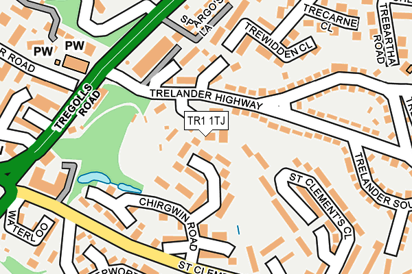 TR1 1TJ map - OS OpenMap – Local (Ordnance Survey)