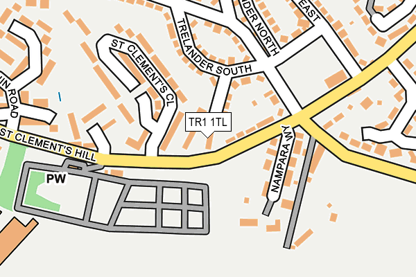 TR1 1TL map - OS OpenMap – Local (Ordnance Survey)