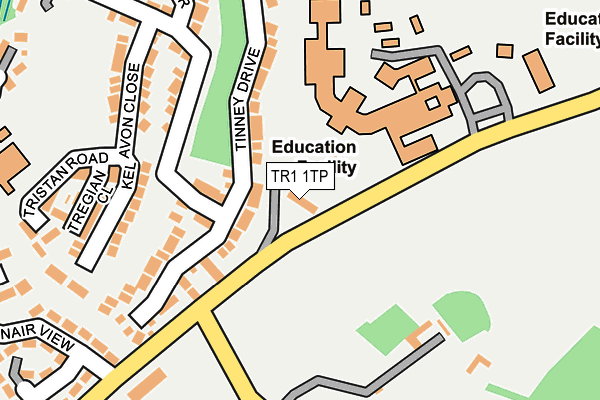 TR1 1TP map - OS OpenMap – Local (Ordnance Survey)