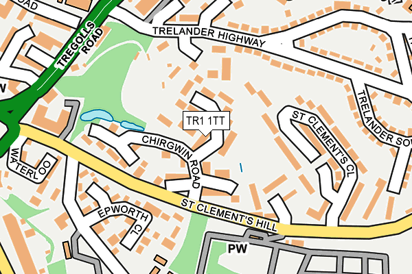 TR1 1TT map - OS OpenMap – Local (Ordnance Survey)