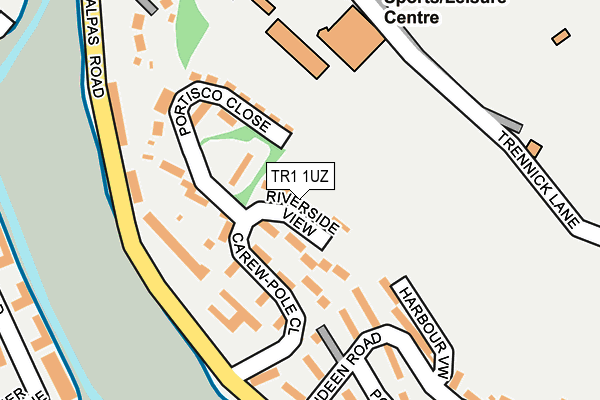 TR1 1UZ map - OS OpenMap – Local (Ordnance Survey)