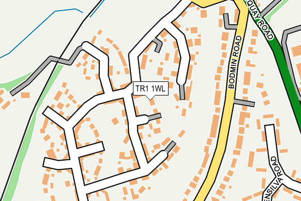 TR1 1WL map - OS OpenMap – Local (Ordnance Survey)