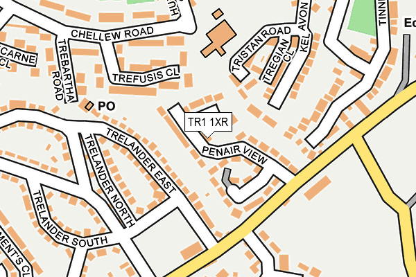 TR1 1XR map - OS OpenMap – Local (Ordnance Survey)
