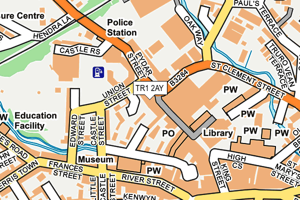 TR1 2AY map - OS OpenMap – Local (Ordnance Survey)