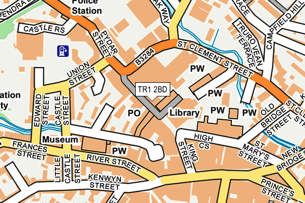 TR1 2BD map - OS OpenMap – Local (Ordnance Survey)