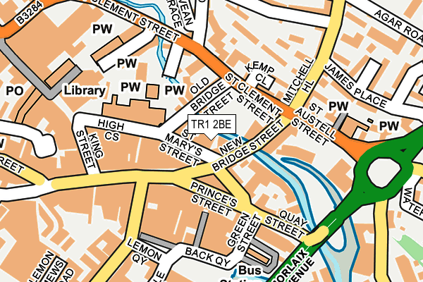 TR1 2BE map - OS OpenMap – Local (Ordnance Survey)