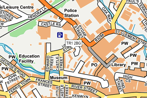 TR1 2BG map - OS OpenMap – Local (Ordnance Survey)