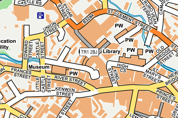 TR1 2BJ map - OS OpenMap – Local (Ordnance Survey)