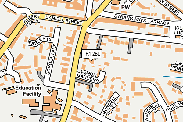 TR1 2BL map - OS OpenMap – Local (Ordnance Survey)