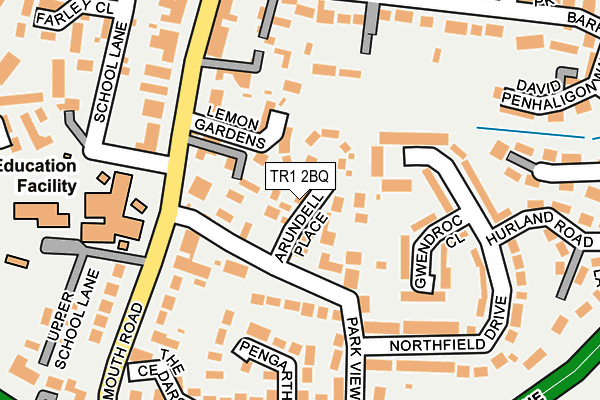 TR1 2BQ map - OS OpenMap – Local (Ordnance Survey)