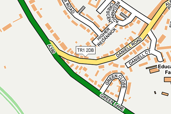 TR1 2DB map - OS OpenMap – Local (Ordnance Survey)