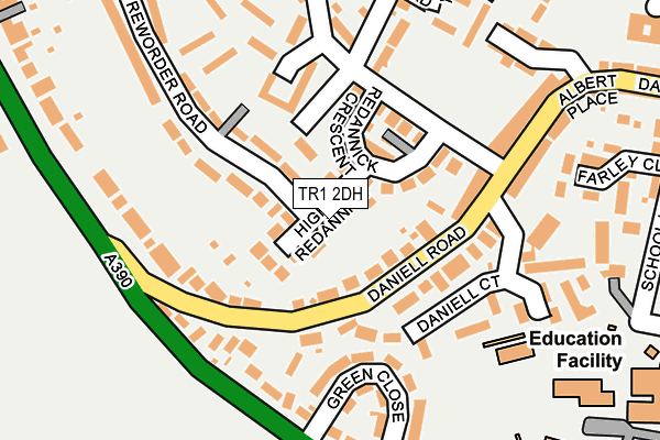 TR1 2DH map - OS OpenMap – Local (Ordnance Survey)